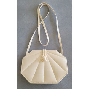 JIM THOMPSON Thai Silk Fan-shaped Shoulder/Clutch Bag Collectable UNIQUE!-8X6X2"